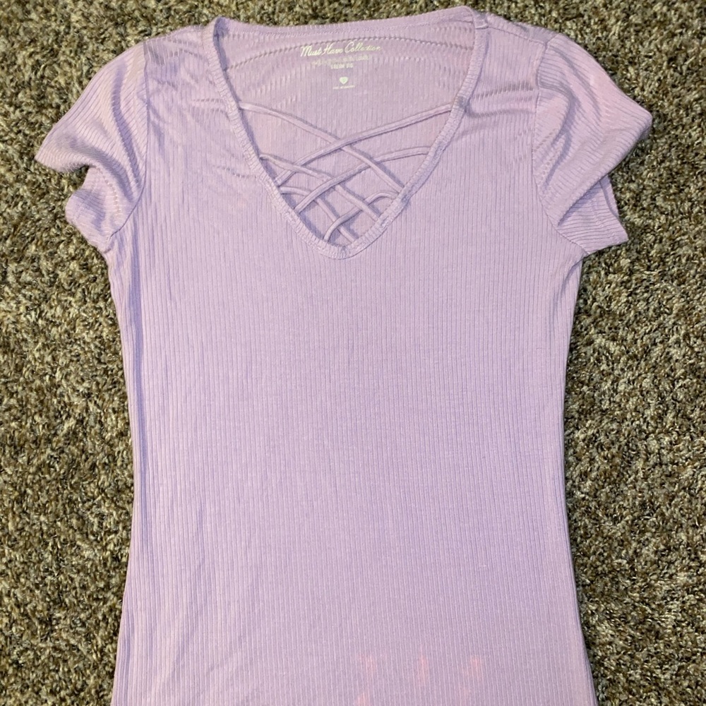Hollister Lilac Purple Short Sleeve Top